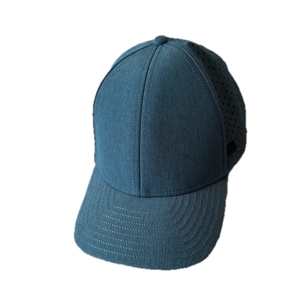 Melin A-Game Hydro Snapback Hat Slate Blue Heather Performance Baseball Cap 58cm